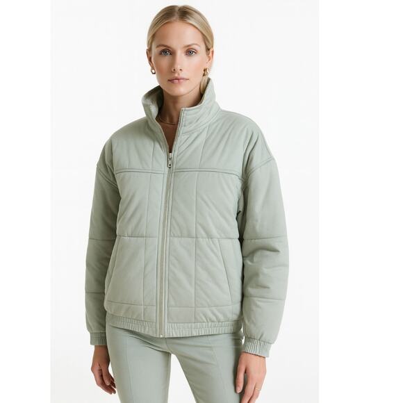 Anthropologie All Fenix Benita Quilted Cotton Jacket Large Blue NWT - Picture 1 of 7